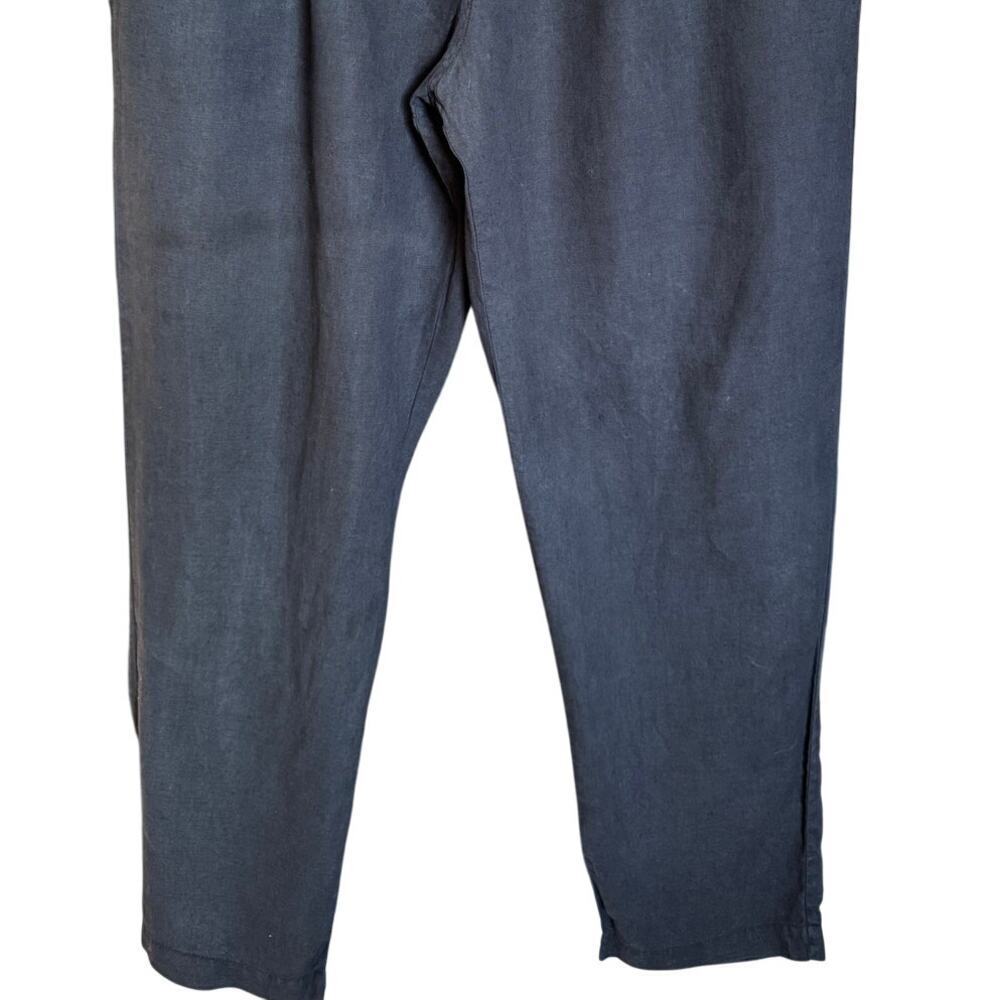Johnny Was Linen Pleated Pant Trouser High Rise Relaxed Fit Black Size XL - Picture 4 of 12